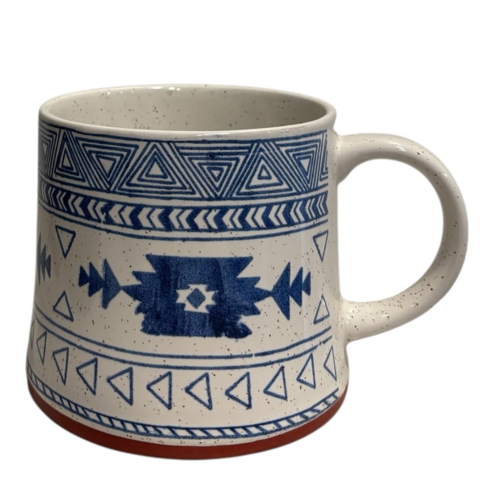 Spectrum Designz Blue Speckled Aztec Coffee Mug Geo Geometric Large Cup - Picture 3 of 6